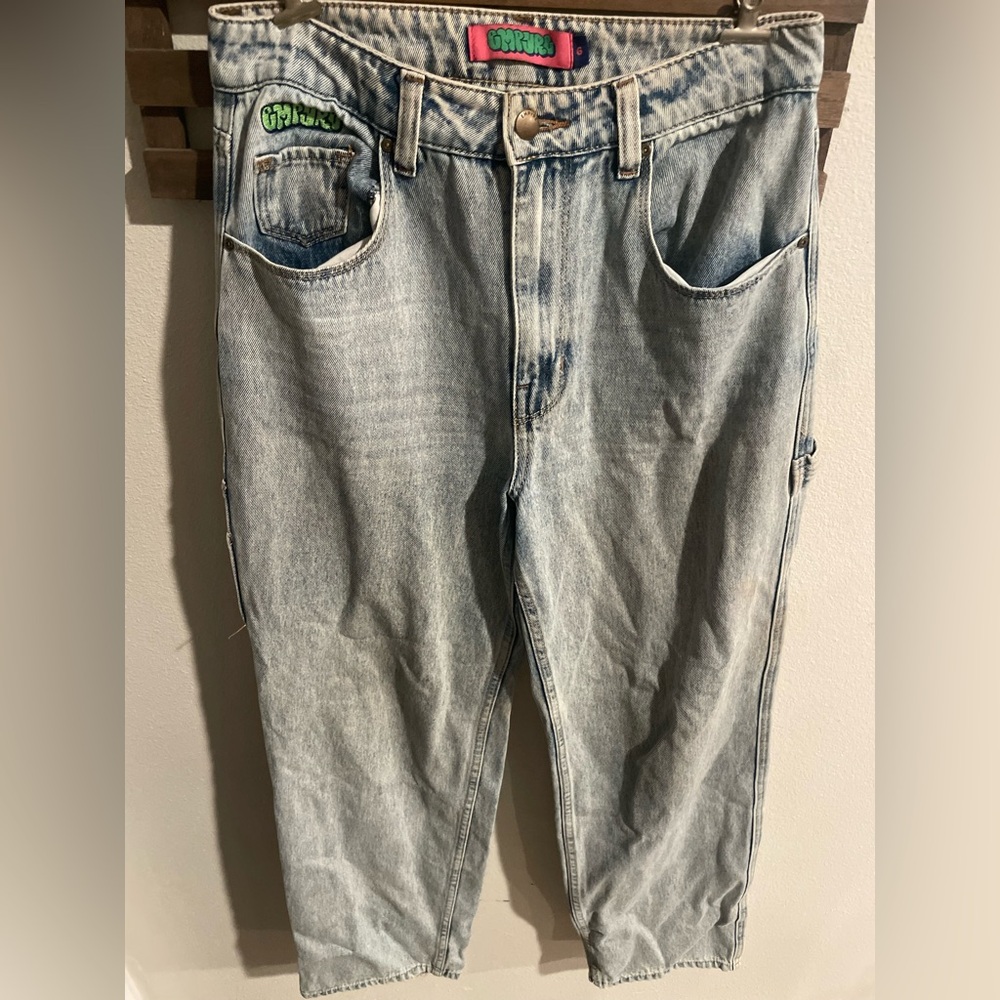 Empyre‎ Jeans Tori Billie Acid Wash Carpenter Skate Size 6